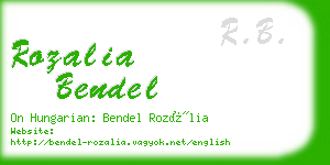 rozalia bendel business card